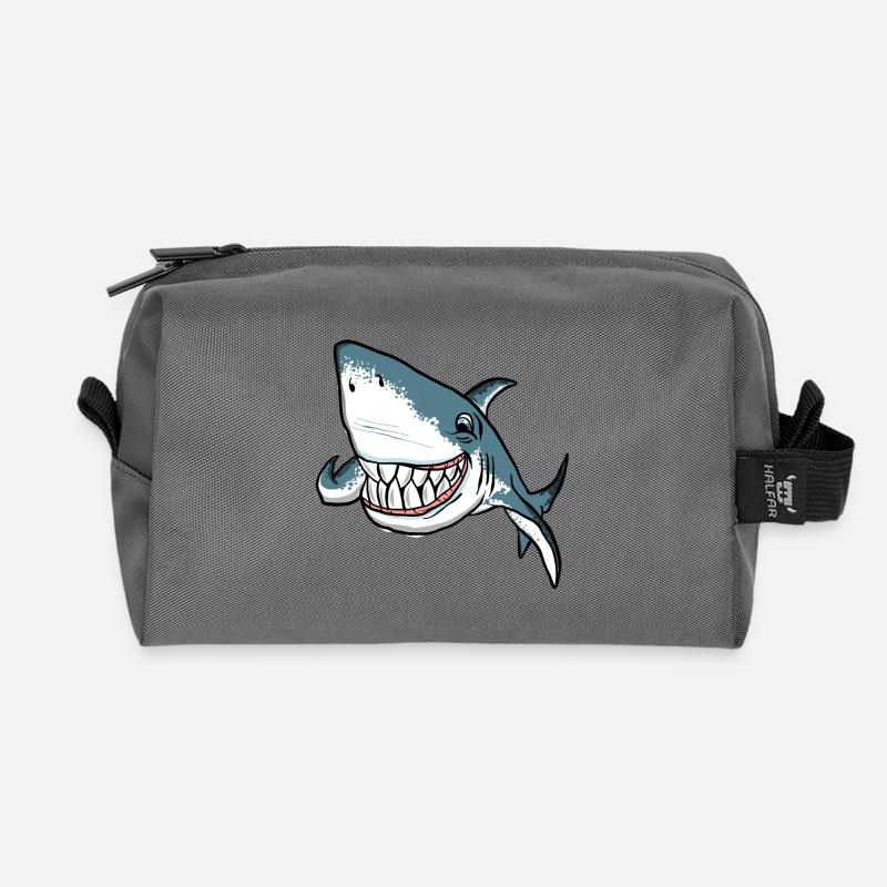Tauch Dive Shark Hai - Recycelte Kulturtasche - Anthrazit
