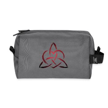 Triquetra Keltisches Herz Knoten Symbol - Recycelte Kulturtasche - Anthrazit - Vorne