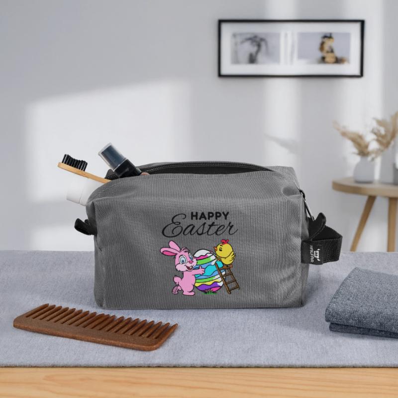 Happy Easter Easter Bunny Easter Chick Sweet Recycled Toiletry Zip Bag