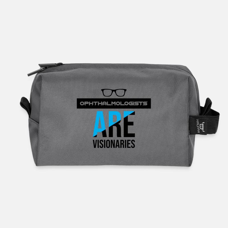 Ophthalmologists Are Visionaries - Black - Recycled Toiletry Zip Bag - anthracite