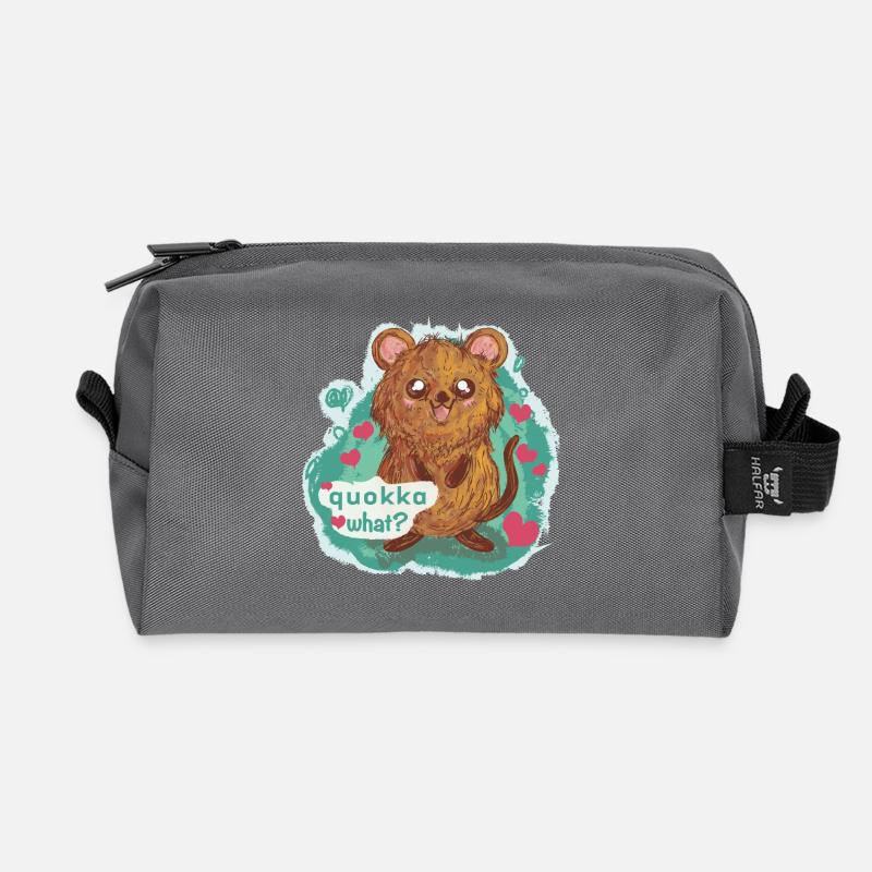 quokka - Recycelte Kulturtasche - Anthrazit