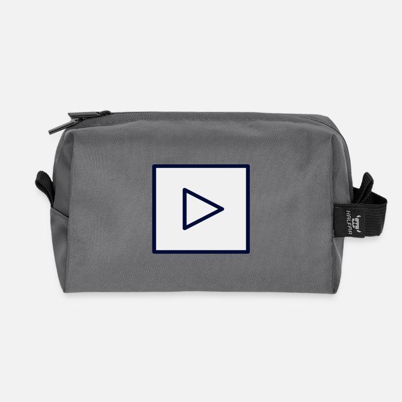Quadratisches Play-Symbol Design - Recycelte Kulturtasche - Anthrazit