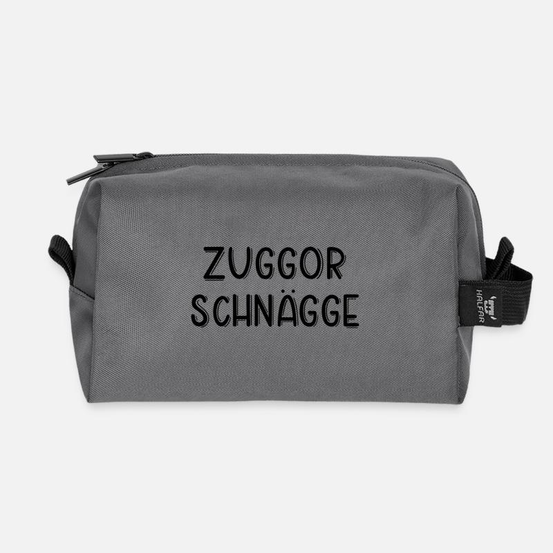 Zuckerschnecke Sächsisch Dialekt Sachsen Geschenk - Recycelte Kulturtasche - Anthrazit
