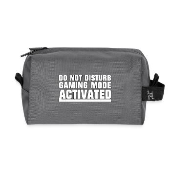 Do not disturb gaming mode activated - Recycled Toiletry Zip Bag - anthracite - Front