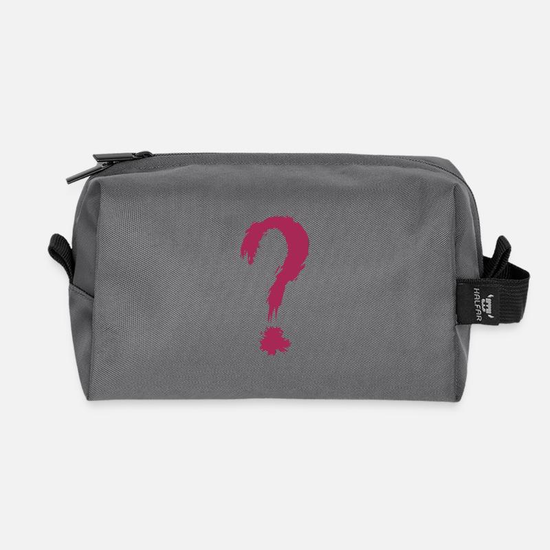 Fragezeichen - Recycelte Kulturtasche - Anthrazit