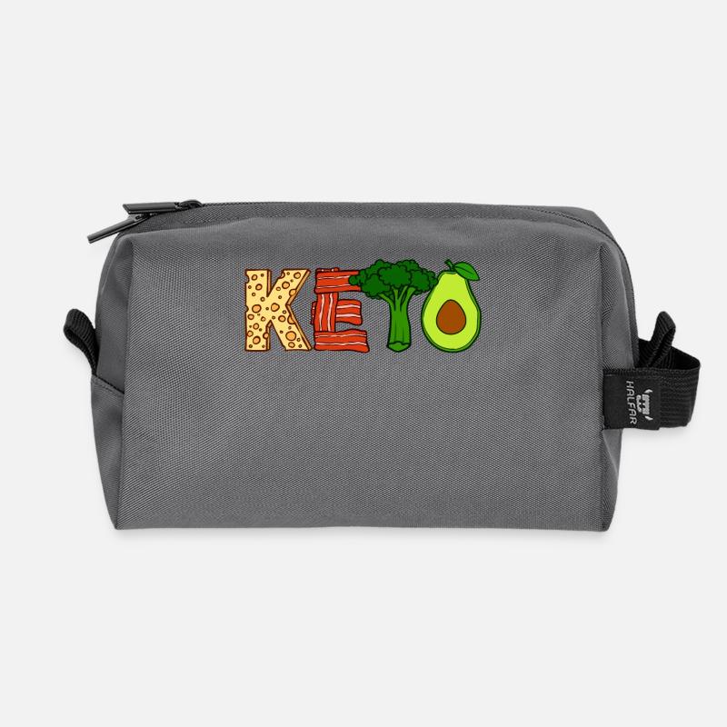 Gesund Essen Ernährung Ketogen Vegetarisch Vegan - Recycelte Kulturtasche - Anthrazit