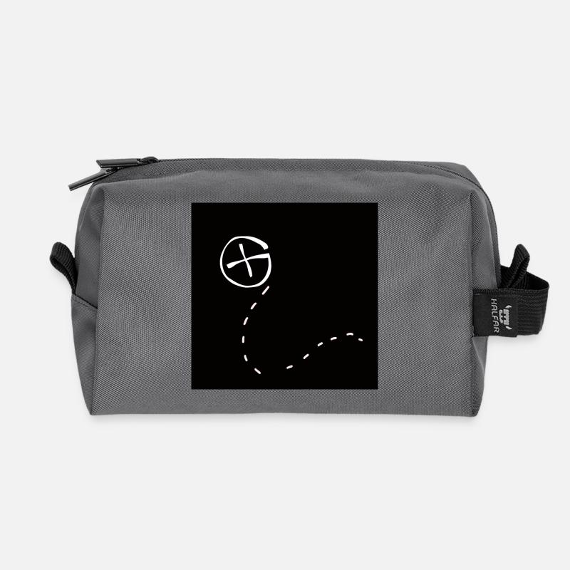 Geocaching Gesichtsmaske - Recycelte Kulturtasche - Anthrazit