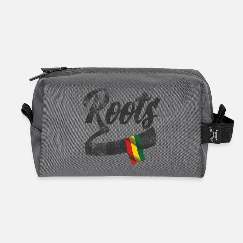 Roots Reggae Design mit farbiger Flagge - Recycelte Kulturtasche - Anthrazit