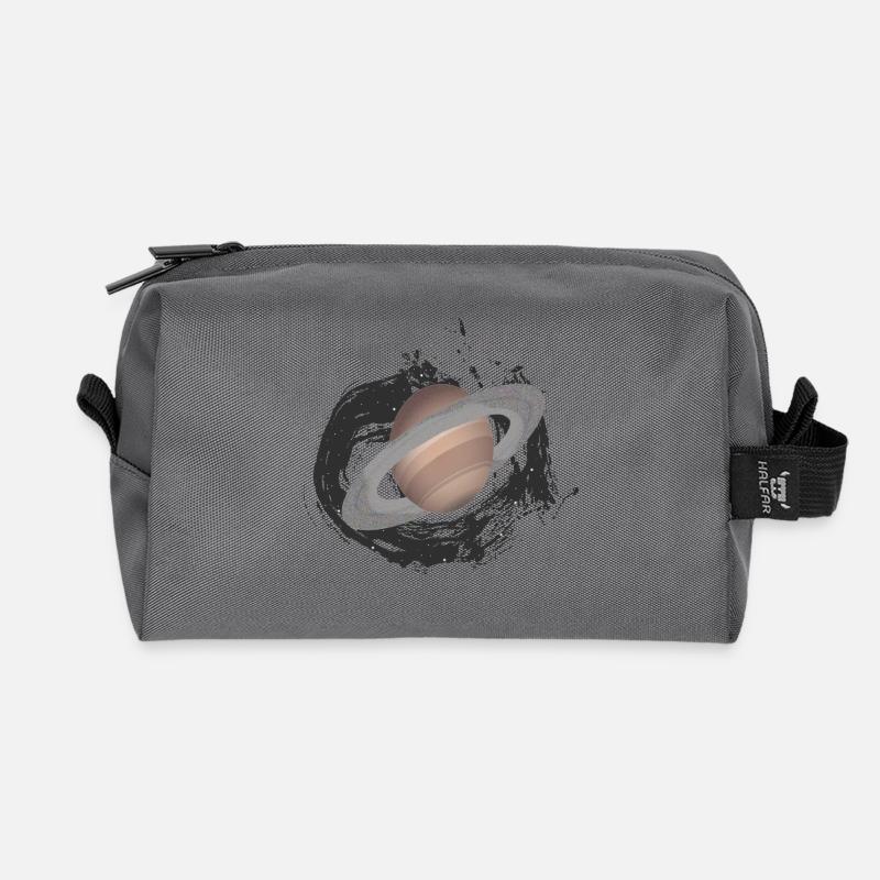 planet Saturn, Planeten, außerirdisch - Recycelte Kulturtasche - Anthrazit