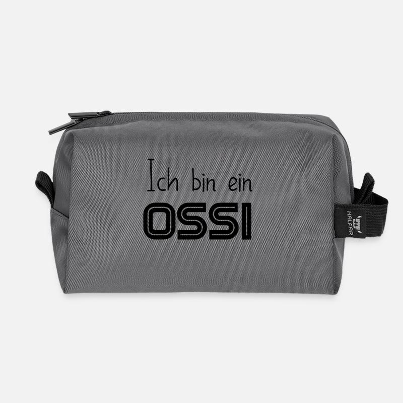 Ich bin ein OSSI - Recycelte Kulturtasche - Anthrazit