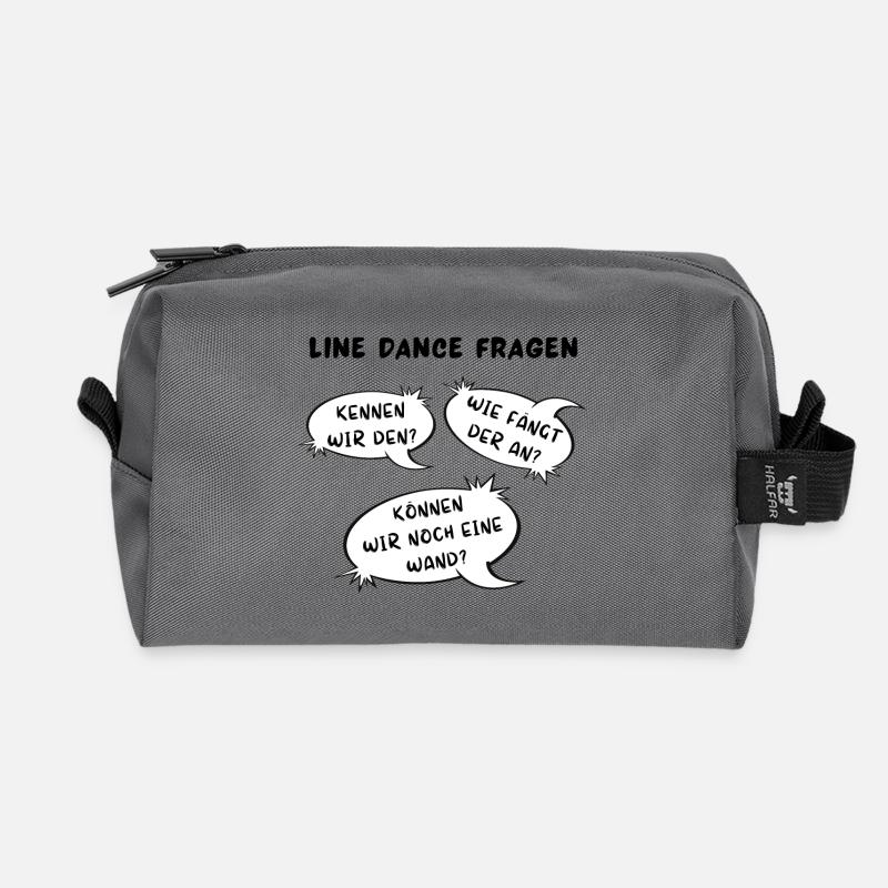 Die wichtigsten Line Dance Fragen - Recycelte Kulturtasche - Anthrazit