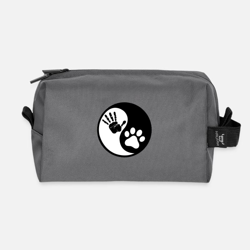 Abdrücke - Recycelte Kulturtasche - Anthrazit