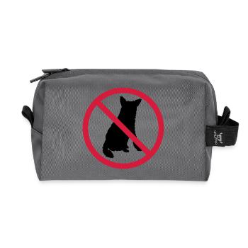 Dogs Forbidden Shield - Recycled Toiletry Zip Bag - anthracite - Front