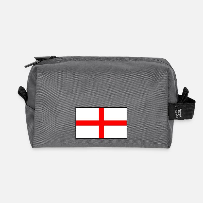 England flag - Recycled Toiletry Zip Bag - anthracite