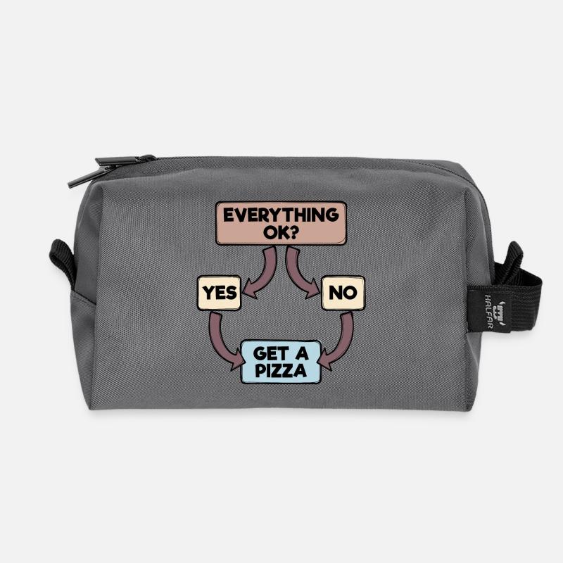 Lustiges Design Cooler Spruch - Recycelte Kulturtasche - Anthrazit