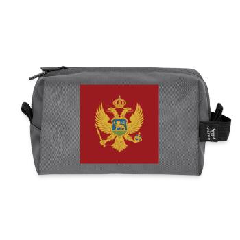 Montenegro Flagge, montenegrinische patriotische Geschenk - Recycelte Kulturtasche - Anthrazit - Vorne