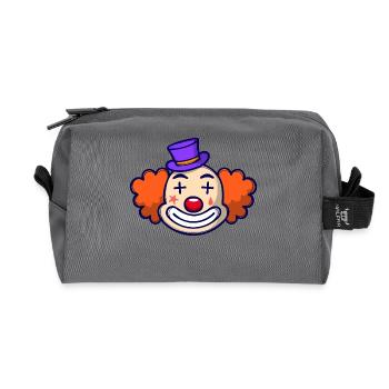 Clown Karneval Fasching - Recycelte Kulturtasche - Anthrazit - Vorne
