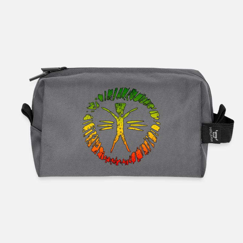 Hippie Reggaezeichen mit Farbverlauf - Recycelte Kulturtasche - Anthrazit
