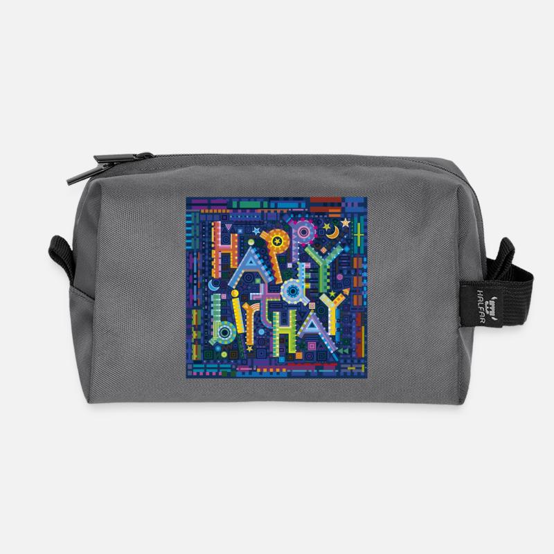 The Birthday Theme - Recycelte Kulturtasche - Anthrazit