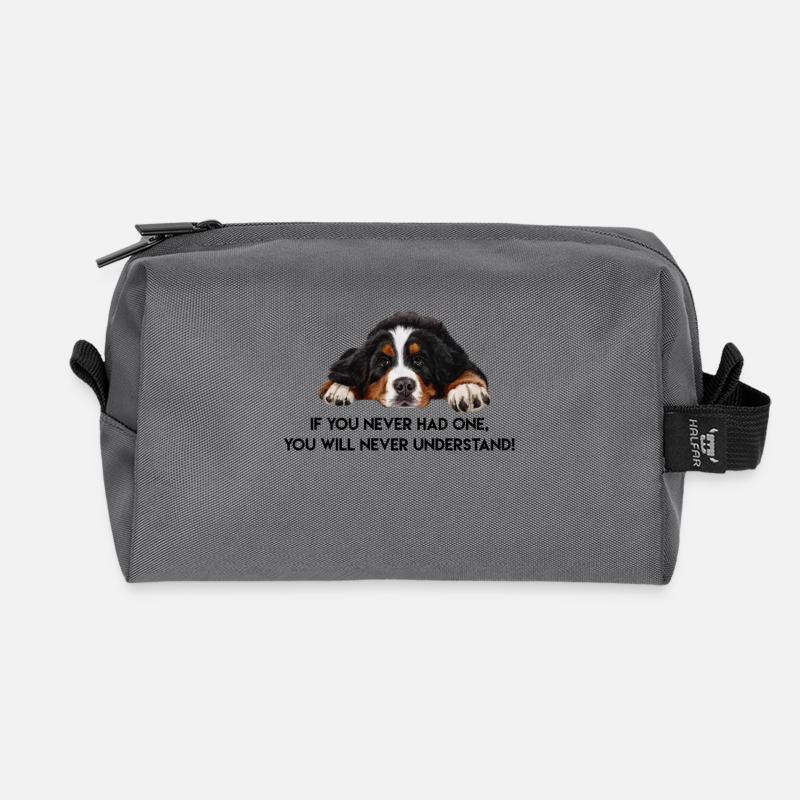 Berner Sennenhund - Recycelte Kulturtasche - Anthrazit