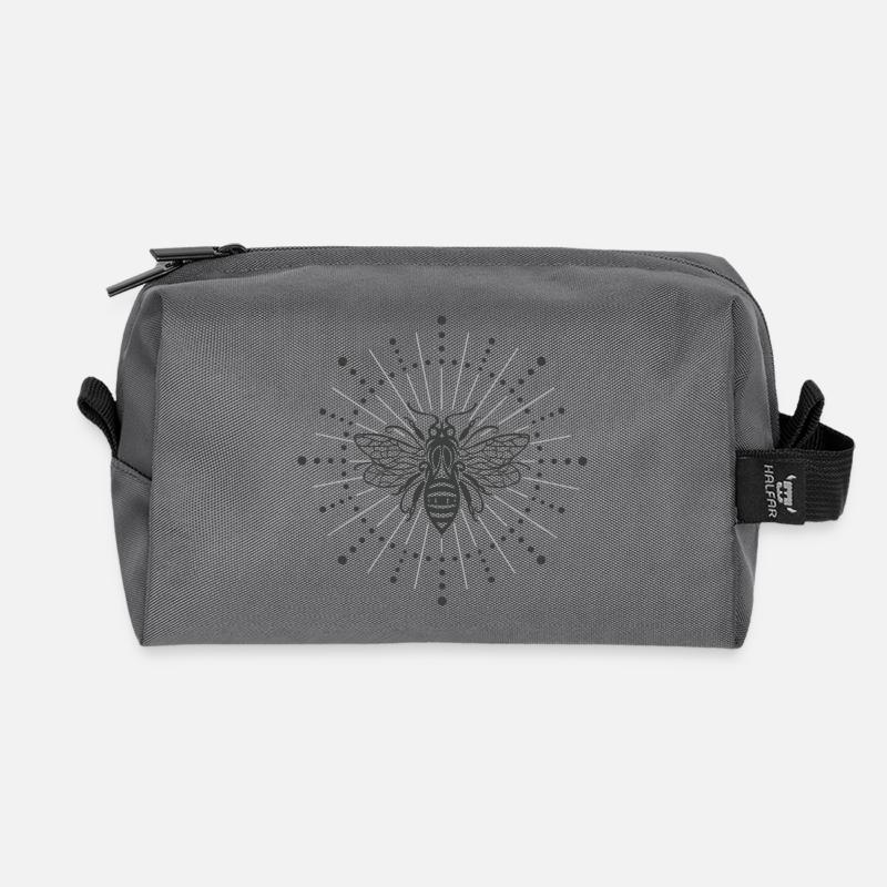 Biene Sonnenstrahlen Honigbiene - Recycelte Kulturtasche - Anthrazit