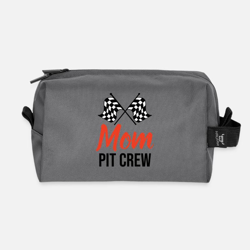 Mom Pit Crew Muttertagsgeschenk - Recycelte Kulturtasche - Anthrazit