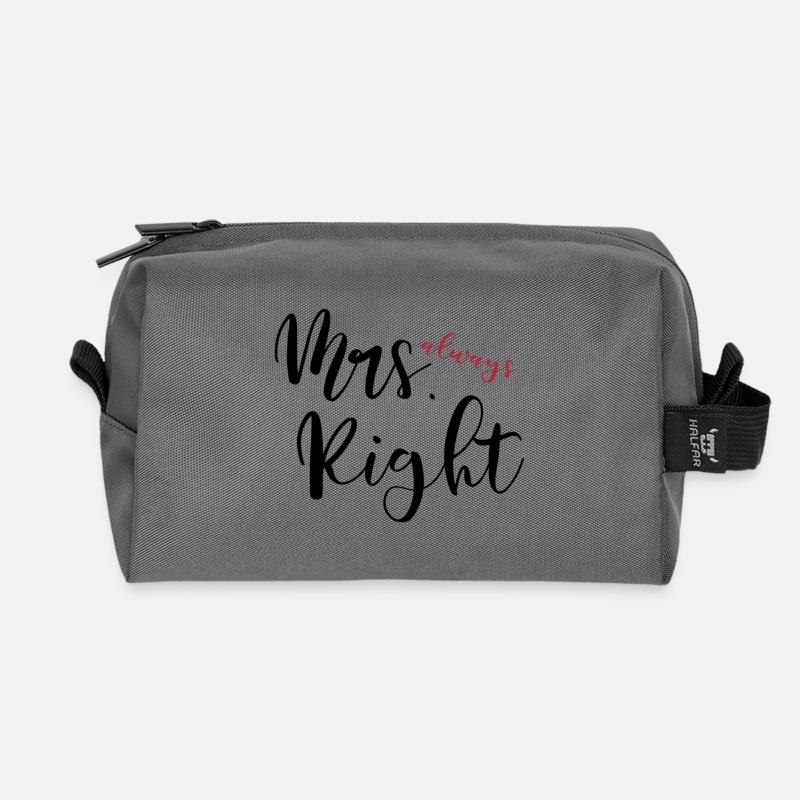 Mrs. always Right - Recycelte Kulturtasche - Anthrazit