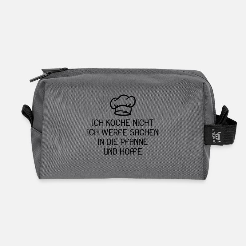 Koch Kochen Spruch lustig - Recycelte Kulturtasche - Anthrazit