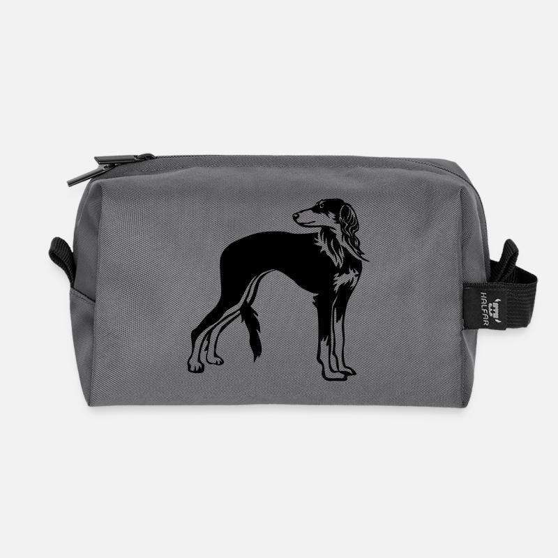 Saluki - Recycled Toiletry Zip Bag - anthracite
