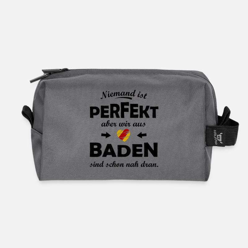 Perfekt aus dem Badener Land - Recycelte Kulturtasche - Anthrazit