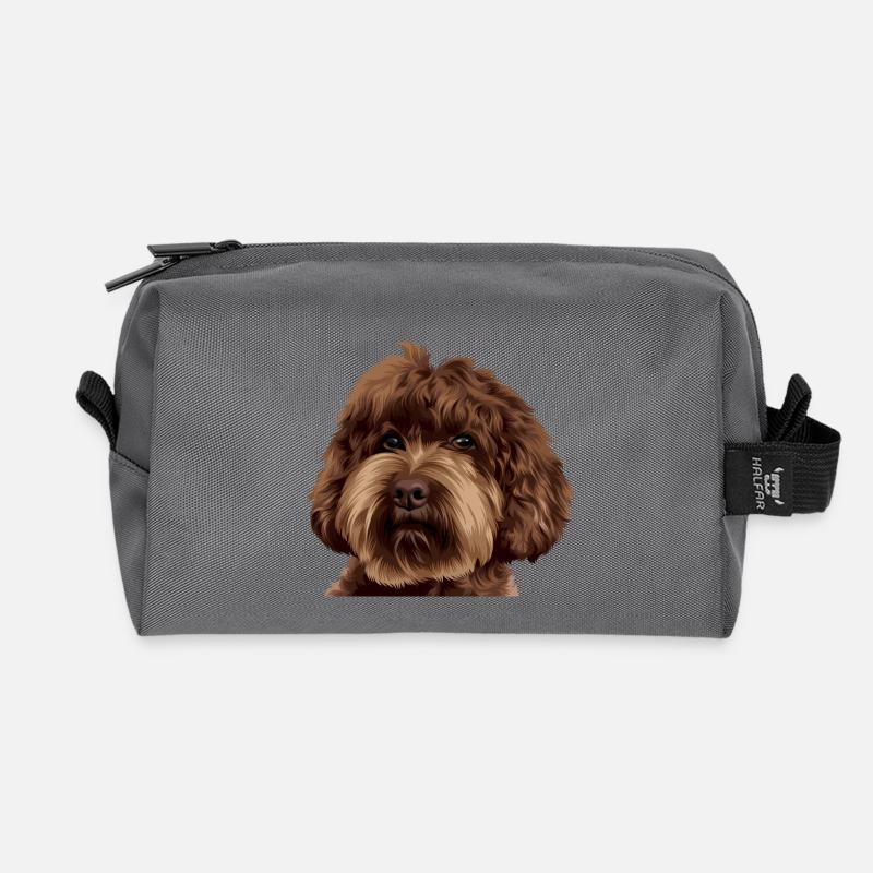 Schnoodle Doodle Dog - Recycelte Kulturtasche - Anthrazit