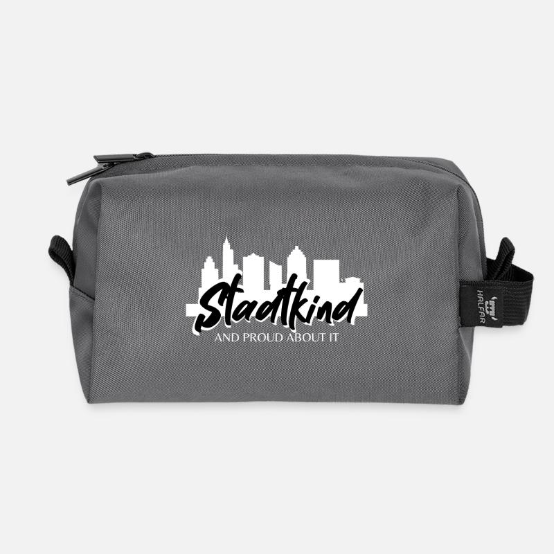 Stadtkind and proud about it - Recycelte Kulturtasche - Anthrazit