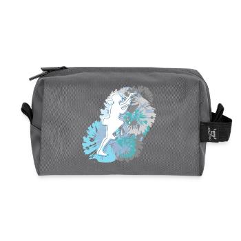 Mountaineering, climbing in the mountains - Recycled Toiletry Zip Bag - anthracite - Front