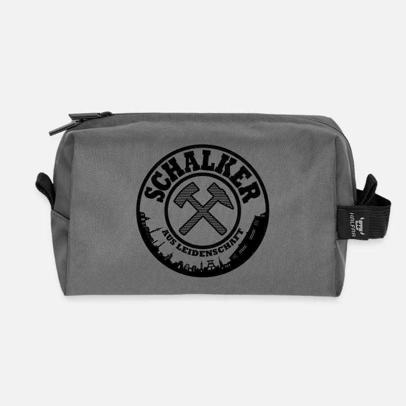 Gelsenkirchen Schalke Leidenschaft Farbe änderbar - Recycelte Kulturtasche - Anthrazit
