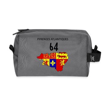 Pyrénées atlantiques - Trousse de toilette en tissu recyclé - anthracite - Devant