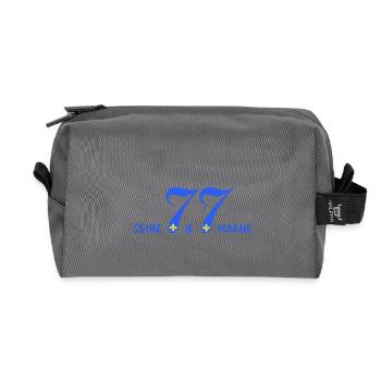 Seine and marne - Recycled Toiletry Zip Bag - anthracite - Front