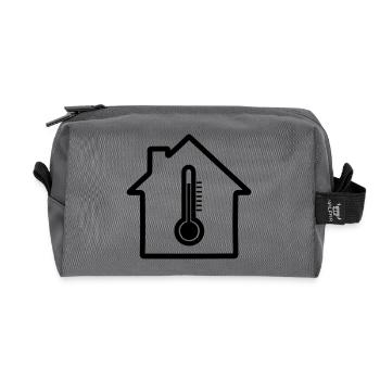 Thermomètre de chauffage domestique - Trousse de toilette en tissu recyclé - anthracite - Devant