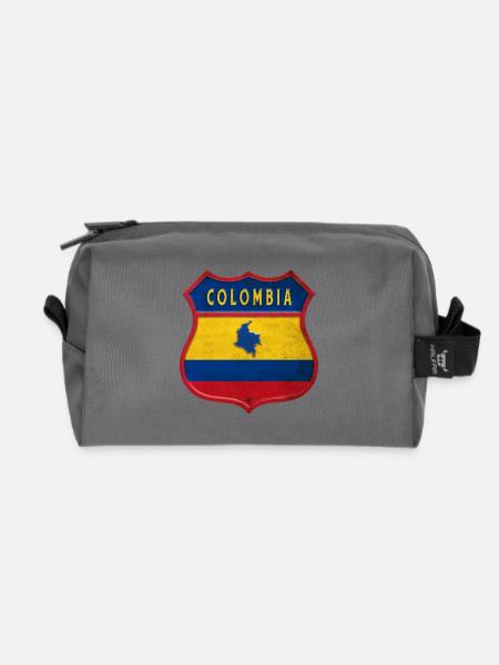 Kolumbien Wappen Design - Recycelte Kulturtasche - Anthrazit