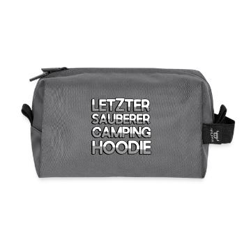 LETZTER SAUBERER CAMPING HOODIE - Camping - Recycelte Kulturtasche - Anthrazit - Vorne