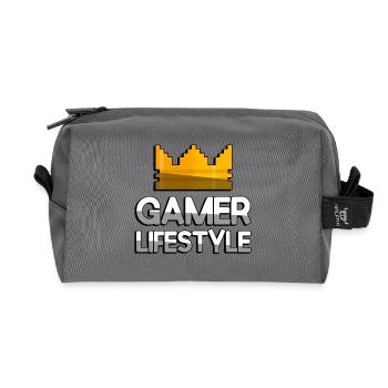 STYLE DE VIE GAMER + King Crown - Jeux - Trousse de toilette en tissu recyclé - anthracite - Devant
