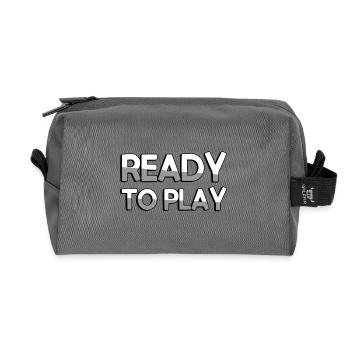 READY TO PLAY - Gaming - Recycled Toiletry Zip Bag - anthracite - Front