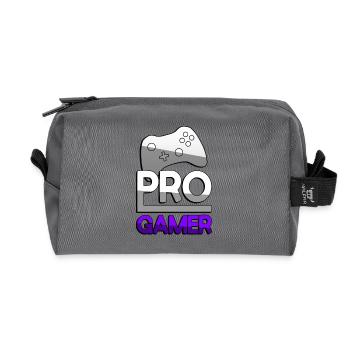 PRO GAMER (Lila) + Controller - Gaming - Recycelte Kulturtasche - Anthrazit - Vorne