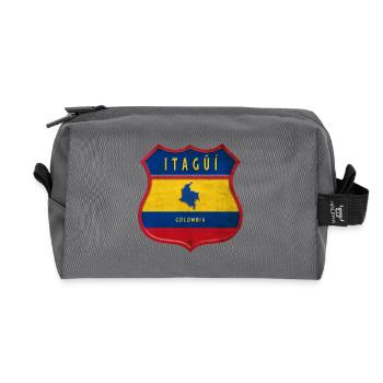 Écusson Itagüí Colombia - Trousse de toilette en tissu recyclé - anthracite - Devant