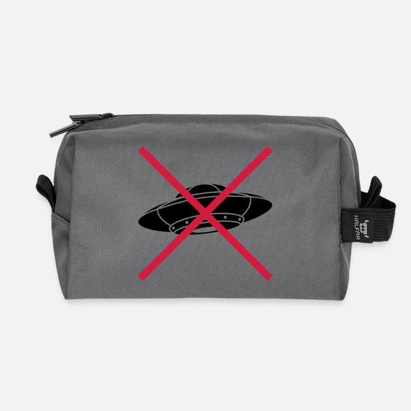 Keine UFOs Verboten Schild - Recycelte Kulturtasche - Anthrazit