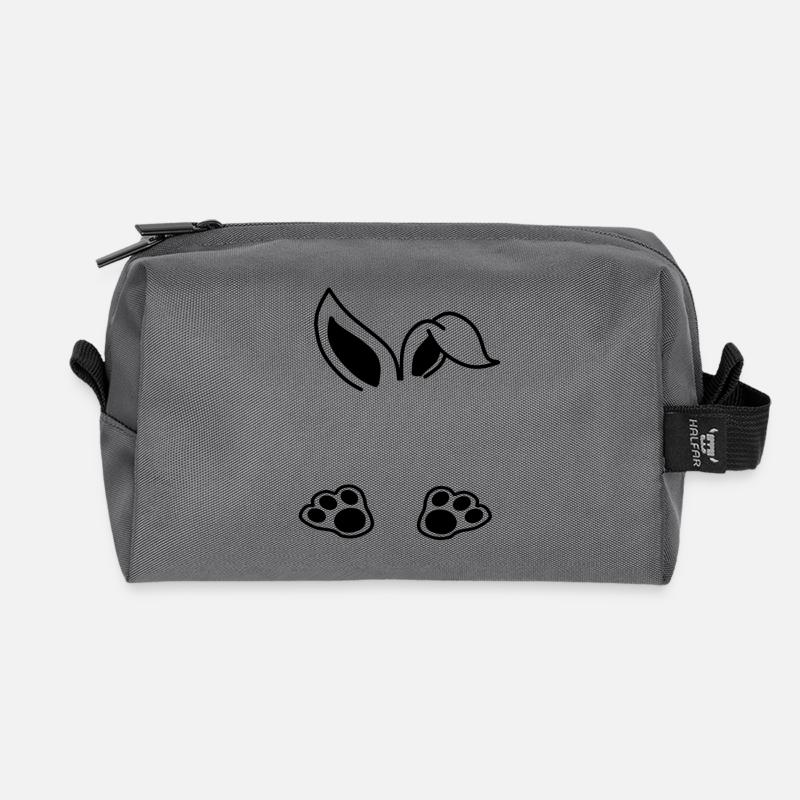 Hase  - Recycelte Kulturtasche - Anthrazit