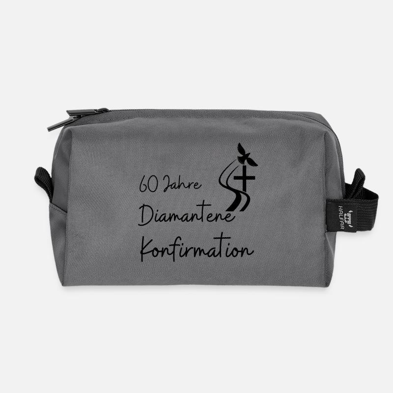 Diamantene Konfirmation 60 Jahre Jubelkonfirmation - Recycelte Kulturtasche - Anthrazit
