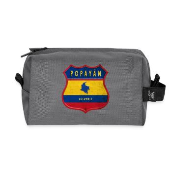 Conception des armoiries de Popayán, Colombie - Trousse de toilette en tissu recyclé - anthracite - Devant