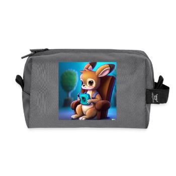 Kangou plays - Recycled Toiletry Zip Bag - anthracite - Front