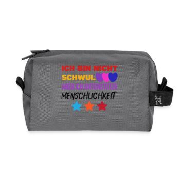 Lesbisch Lgbt Gleichberechtigung Statement Herz - Recycelte Kulturtasche - Anthrazit - Vorne