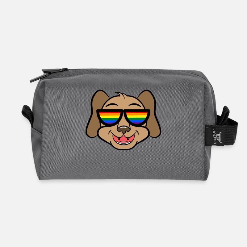 Cool Hund Lgbt Regenbogen Lesben Homosexuell - Recycelte Kulturtasche - Anthrazit